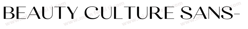 Beauty Culture Sans字体转换